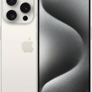 Apple iPhone 15 Pro Max, 256GB, White Titanium - Unlocked (Renewed)