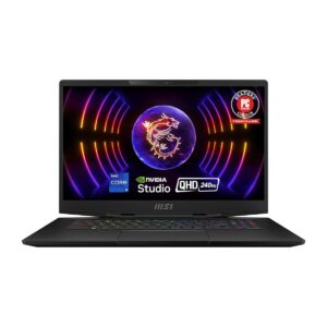 msi Stealth 17 Studio 17.3" QHD 240Hz Gaming Laptop: 13th Gen Intel Core i9, RTX 4080, 32GB DDR5, 1TB NVMe SSD