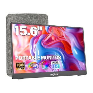 InnoView Portable Monitor 15.6" 1080P for Laptop PS Xbox Switch USB-C HDMI