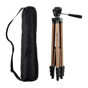 Amazon Basics 50-inch Lightweight Portable Camera Tripod Stand with Quick-Release Plate, Adjustable Height, Aluminum, fo