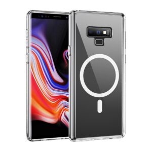 for Samsung Galaxy Note 9 Case 2018 Release 6.4 inch, Magnetic Transparent Anti-Yellowing Military-Grade Shockproof Drop