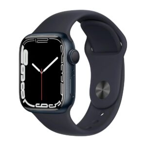 Apple Watch Series 7 (GPS, 45mm) Midnight Aluminum Case with Midnight Sport Band (Renewed)