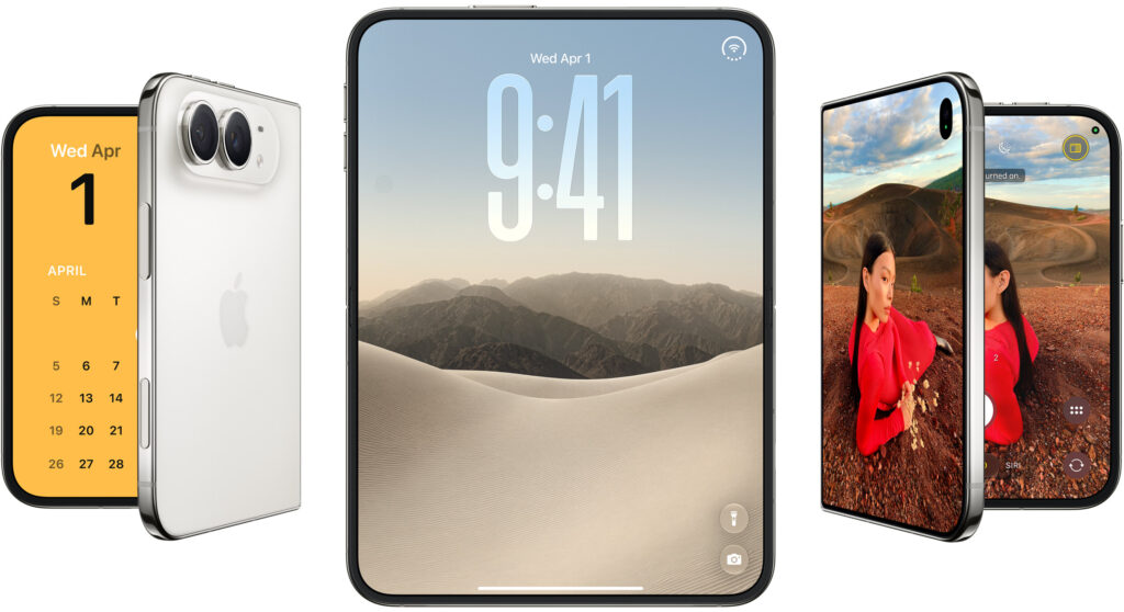 iPhone Duo abierto, imagen oficial de Apple