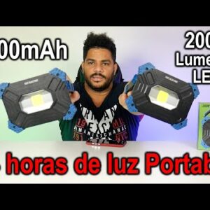 Portable light that lasts 24 hours Comes with 2000 LED lumens and a 4000mAh battery