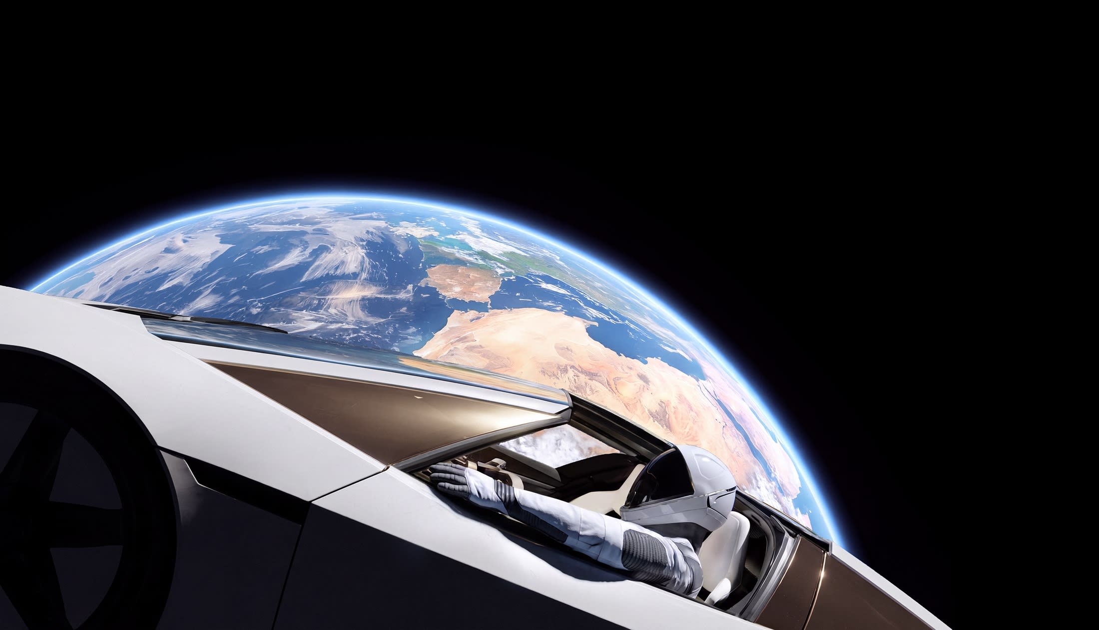 Tesla Roadster, homenaje Starman